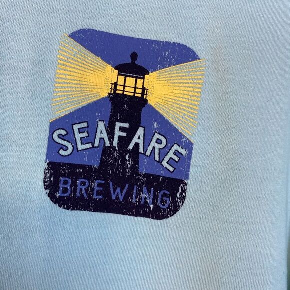 IZOD Saltwater Relaxed Classics Seafare Brewing Tanager Turquoise Tee XL - Picture 6 of 6